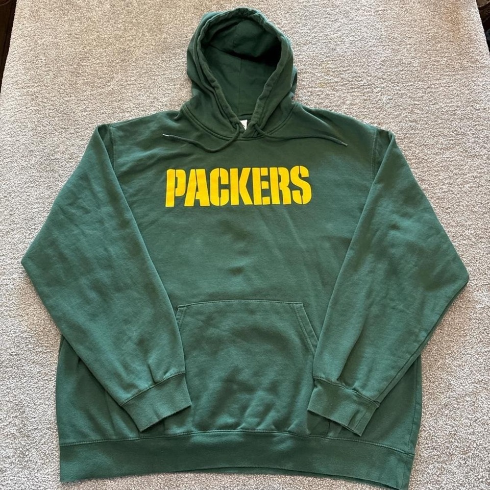 Majestic Green Bay Packers Brett Favre Hoodie NFL 1992–2007 Football Sweatshirt